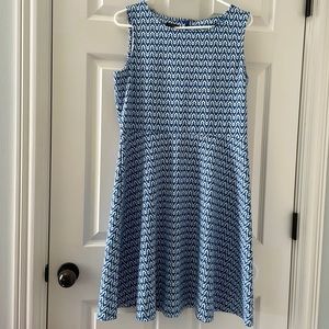 Talbot’s Fit And Flare sleeveless dress with invisible back zipper size Large